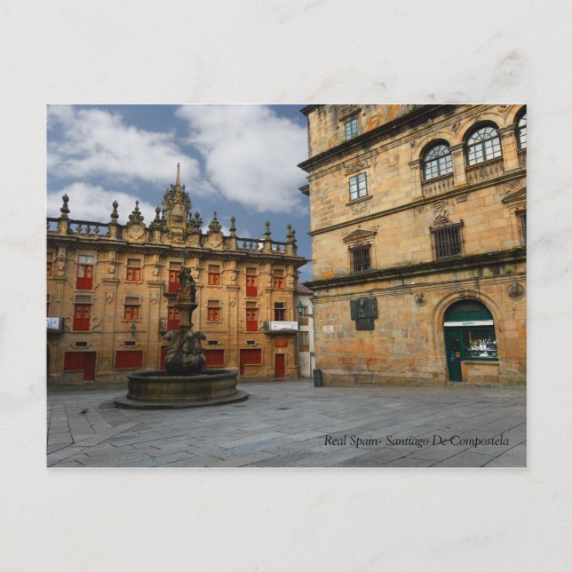 Real Spain- Santiago De Compostela Postcard (Front)
