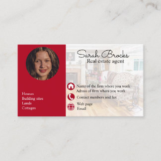 real state agent business card