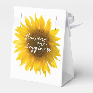 Real Sunflower Photo Field Flowers Are Happiness Favour Box