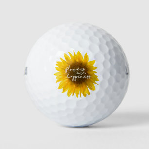 Real Sunflower Photo Field Flowers Are Happiness Golf Balls