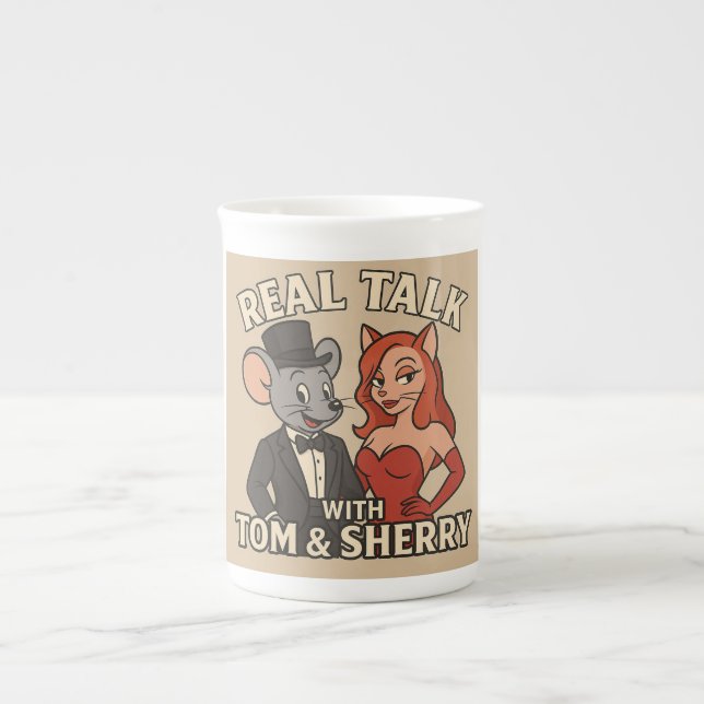 Real Talk with Tom and Sherry Cartoon Mug (Front)
