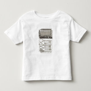 Real tennis and the construction of racquets, from toddler T-Shirt