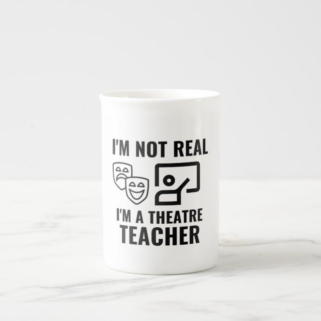 Real theatre teacher bone china mug (Front)