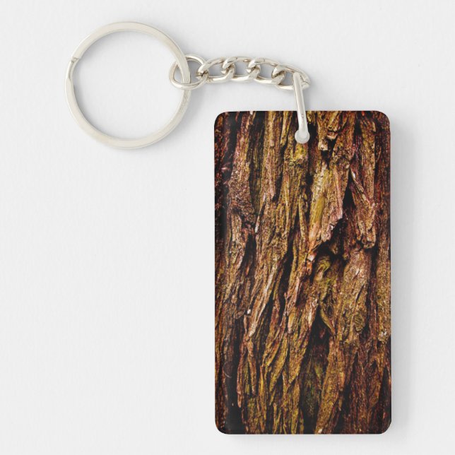 Real Tree Bark Key Ring (Front)