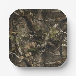 Real Tree Camouflage Paper Plates