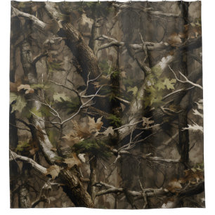 Real Tree Camouflage Shower Curtain