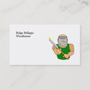 Real Turners UseScrapers Funny Woodturning Cartoon Business Card