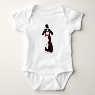Real Tuxedo Bunny  Baby Bodysuit