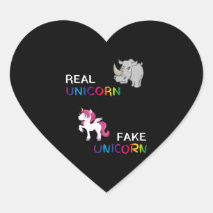 Real unicorn heart sticker