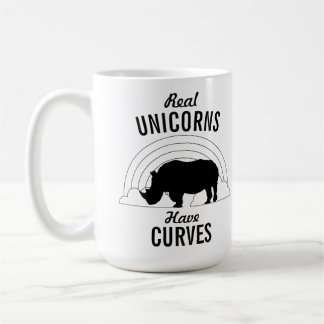 Real Unicorns Have Curves Funny Coffee Mug