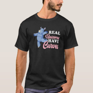 Real Unicorns Have Curves Rhinocerus Wildlife Anim T-Shirt