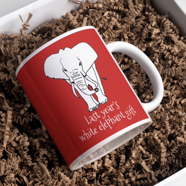 Real White Elephant Christmas Gift Funny Coffee Mug (Creator Uploaded)