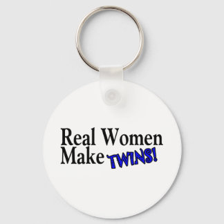 Real Woman Make Twins (Blue) Key Ring