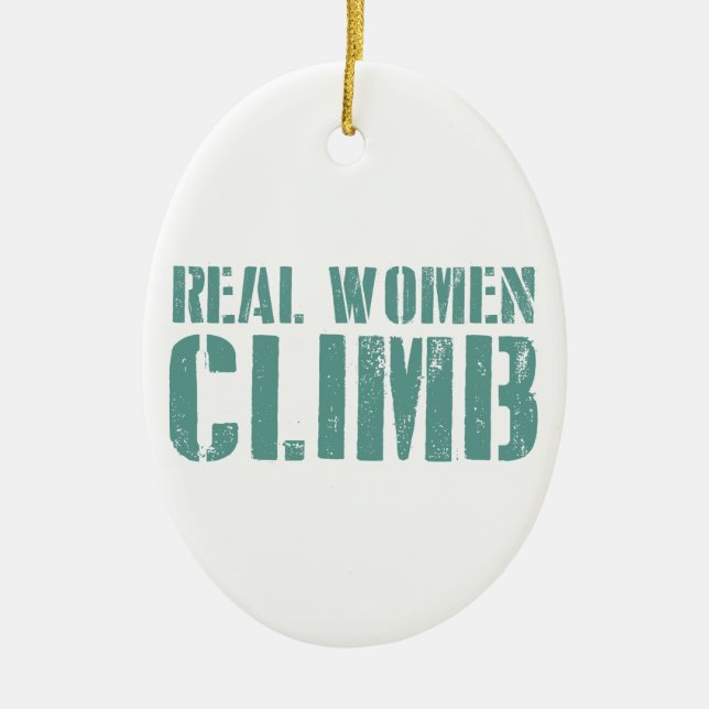 Real Women Climb Ceramic Tree Decoration (Front)