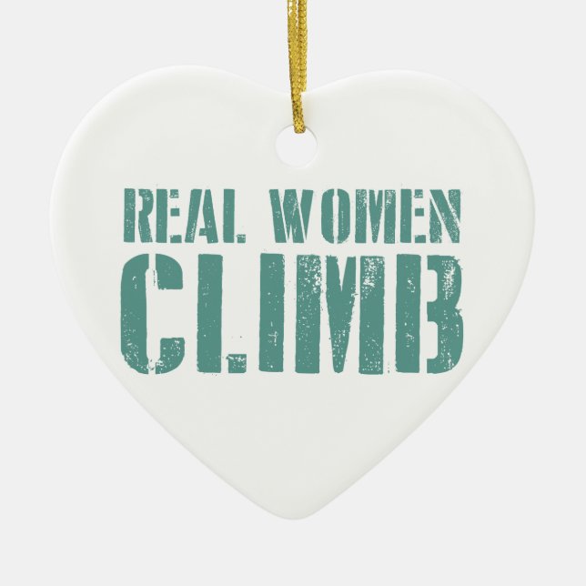 Real Women Climb Ceramic Tree Decoration (Front)