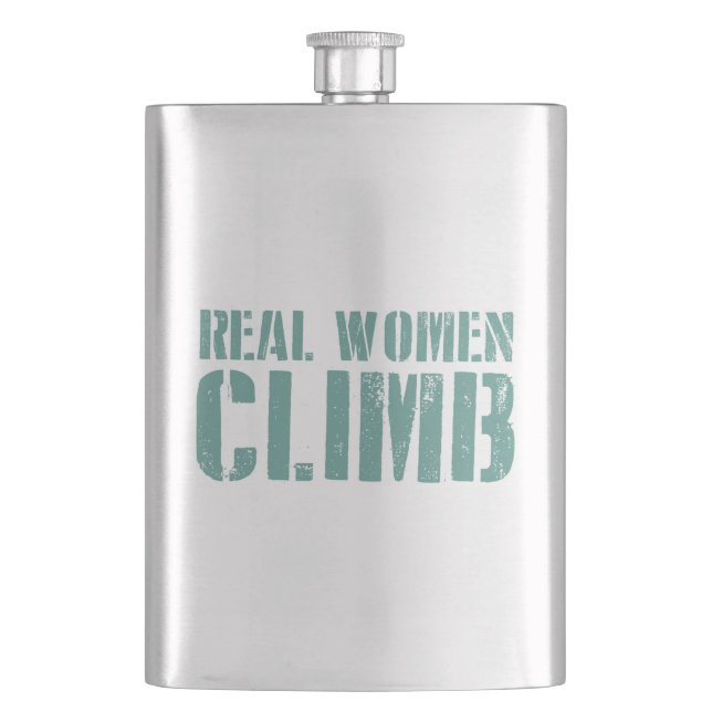 Real Women Climb Hip Flask (Front)
