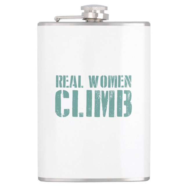 Real Women Climb Hip Flask (Front)