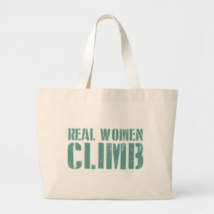 Real Women Climb Large Tote Bag