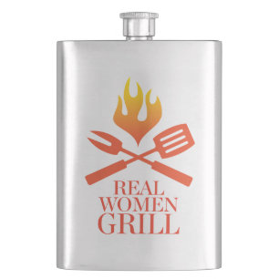 Real Women Grill Hip Flask