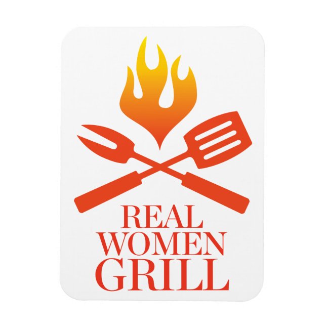 Real Women Grill Magnet (Vertical)