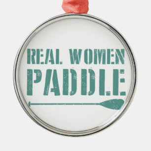 Real Women Paddle Metal Tree Decoration