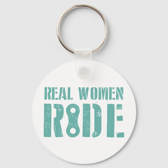 Real Women Ride Key Ring (Front)