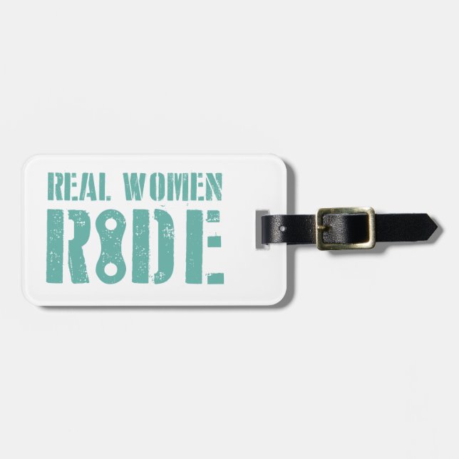 Real Women Ride Luggage Tag (Front Horizontal)