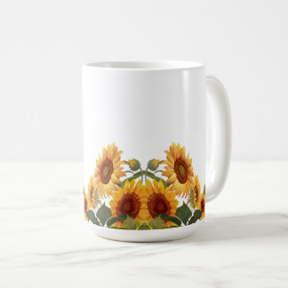 Real Yellow Sunflowers Mug