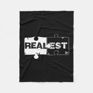Realest, Best Quote, Cool, Graphic Premium Fleece Blanket