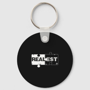 Realest, Best Quote, Cool, Graphic Premium Key Ring