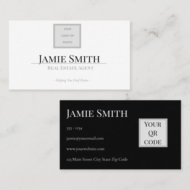 Realestate Business Card Templates Minimalistic (Front/Back)