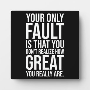 Realise How Great You Are - Gym, Hustle, Success Plaque