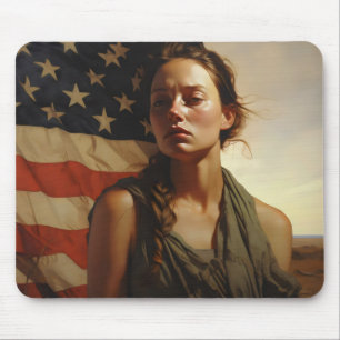 Realism American Girl Mouse Pad