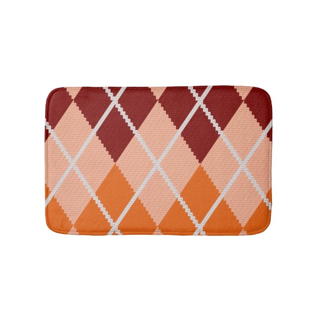 Realistic Argyle Cloth Bath Mat (Front)