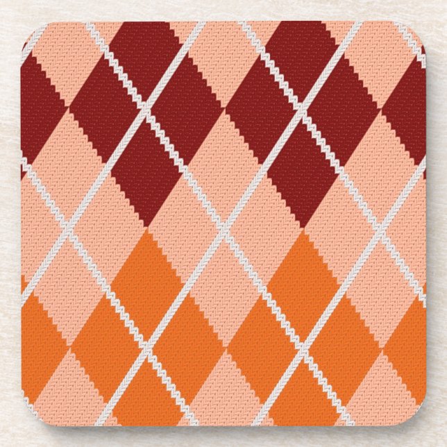 Realistic Argyle Cloth Coaster (Front)