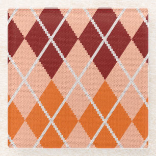 Realistic Argyle Cloth Glass Coaster