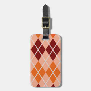 Realistic Argyle Cloth Luggage Tag