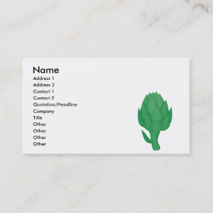 realistic artichoke business card