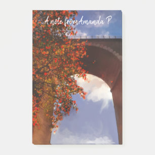 Realistic autumn tree with red leaves in Newquay Post-it Notes