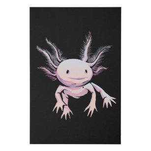 Realistic Axolotl Animal Faux Canvas Print