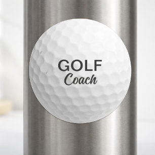 Realistic Ball Golf Coach Classic Round Sticker