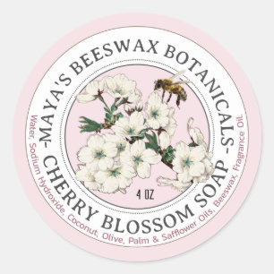 Realistic Bee Beeswax Scented Soap Product Label