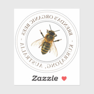Realistic bee transparent car sticker