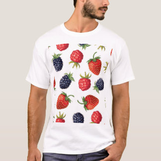 Realistic Berries Delicious Seamless Pattern T-Shirt