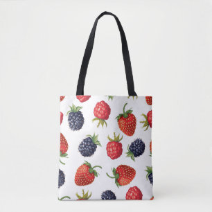 Realistic Berries Delicious Seamless Pattern Tote Bag