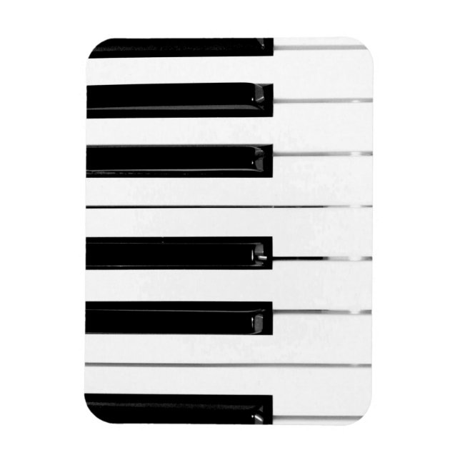 Realistic Black White Piano Keyboard Keys Magnet (Vertical)