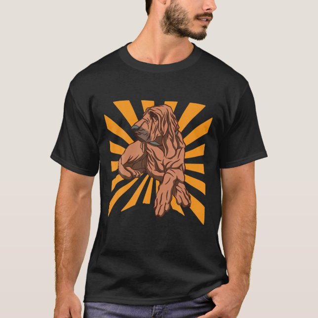Realistic Bloodhound Dog T-Shirt (Front)