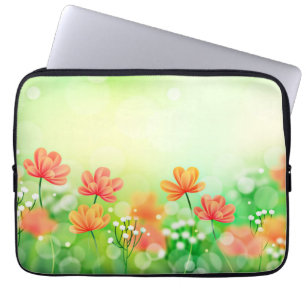Realistic Blurred Spring Background-2374 Laptop Sleeve