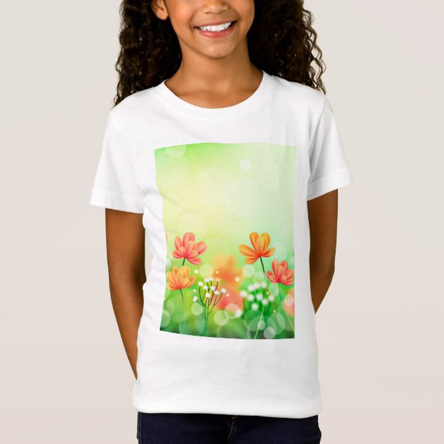 Realistic Blurred Spring Background-2374 T-Shirt (Front)