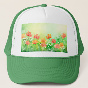 Realistic Blurred Spring Background-2374 Trucker Hat